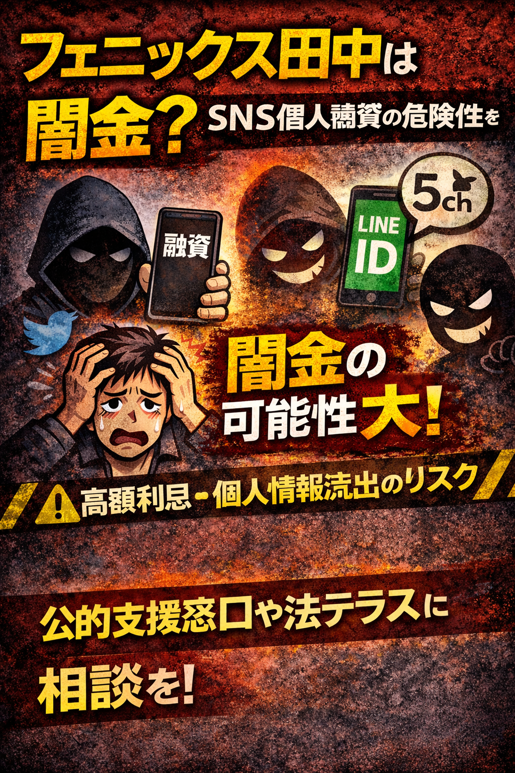 フェニックス田中について解説し、注意喚起した記事のアイキャッチ画像
