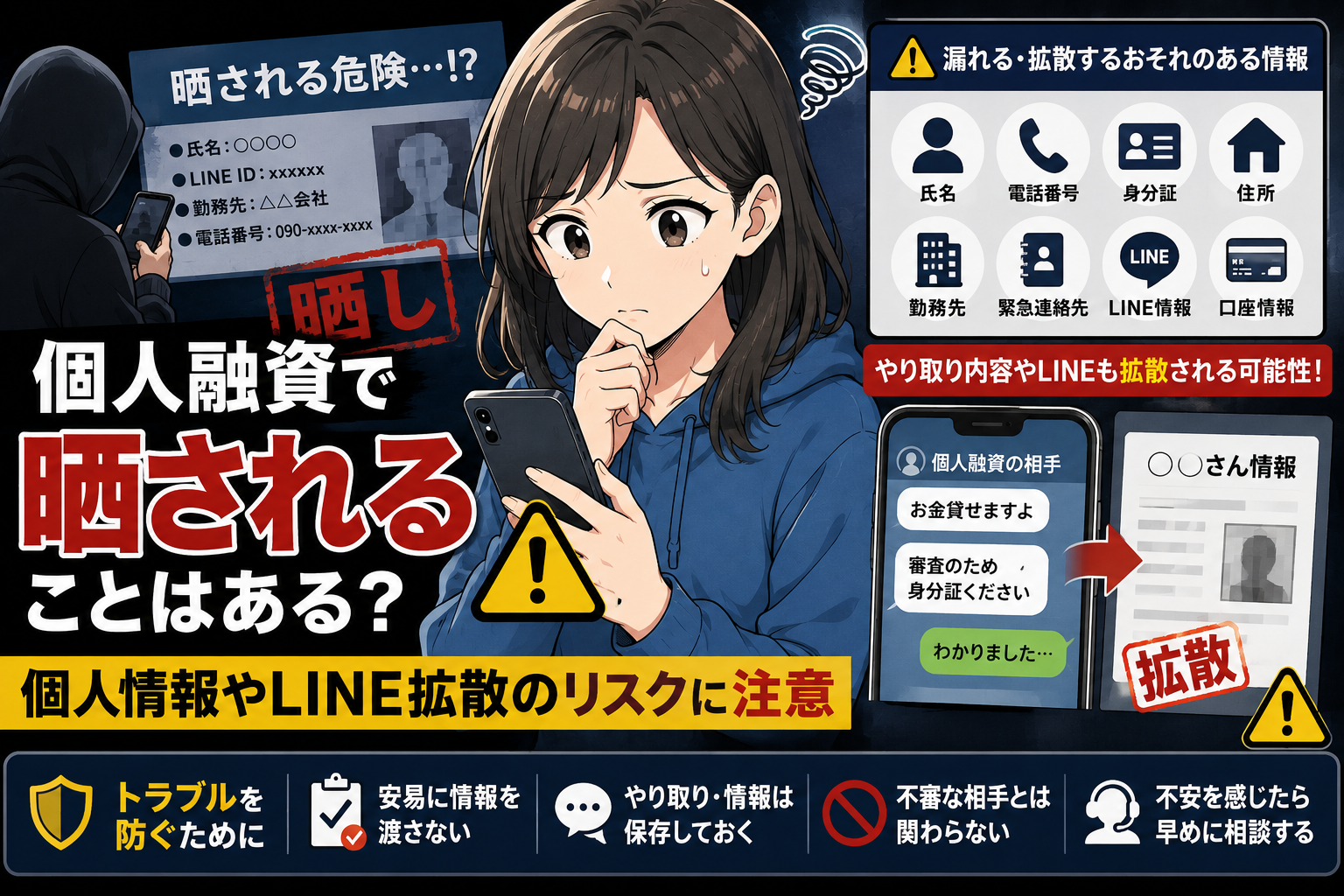 個人間融資で晒されることはあるのか解説